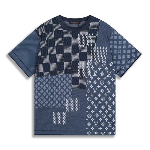 Louis Vuitton Checkered Knitted Short-sleeved Suit