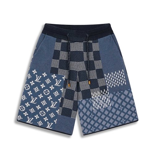Louis Vuitton Checkered Knitted Shorts Suit