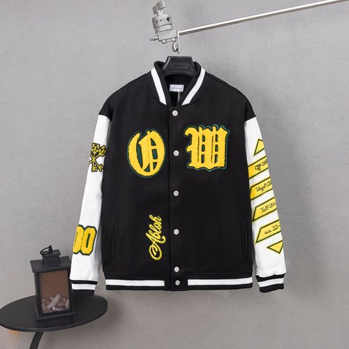 Fendi Heavy - Embroidered Leather - Collage Baseball Jacket