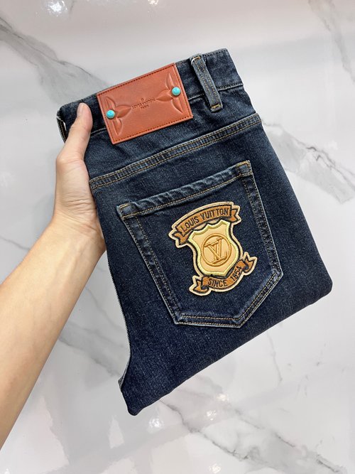 Louis Vuitton High - end Custom Jeans with Imported Fabric