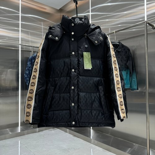 Gucci Exclusive Down Jacket with 3M Reflective Strip and Pattern