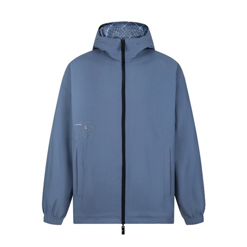 Burberry Lightweight Hooded Checked Horse Double-sided Coat