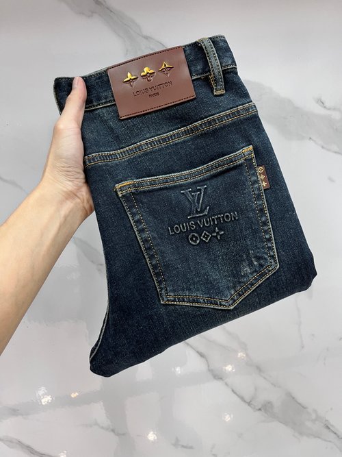 Louis Vuitton Premium Customized Denim Pants
