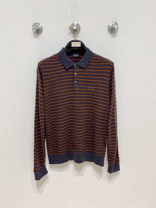 Zegna Classic Knitted Polo Shirt with Elegance