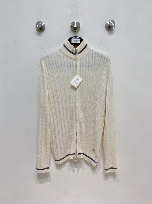 Brunello Cucinelli Classic Knit Polo with Elegant Texture