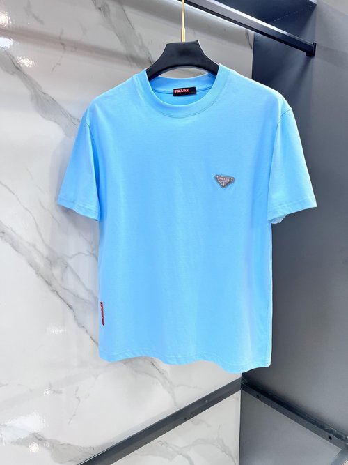 Prada Versatile Short Sleeve with Embroidered Logo
