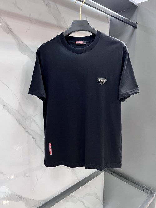 Prada Versatile Short Sleeve with Embroidered Logo