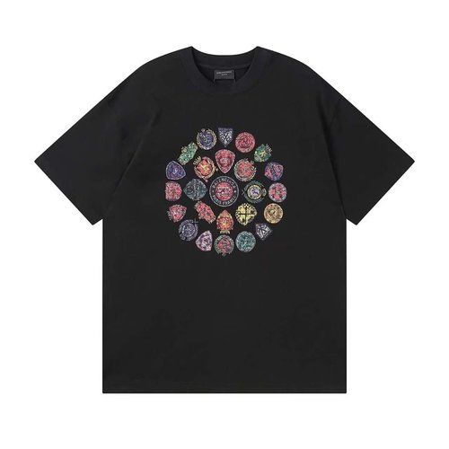 Balenciaga Medal & Logo Print Loose Short Sleeve T-Shirt