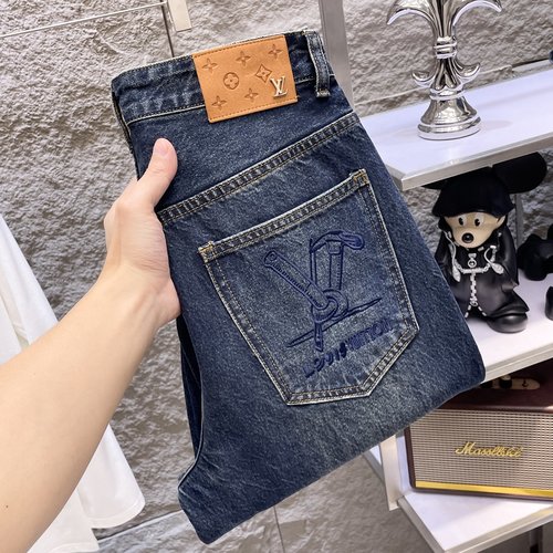 Louis Vuitton Premium Durable Flexible Fit Denim Trousers