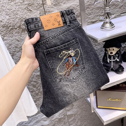 Louis Vuitton Original Single Wash Jeans with High Quality