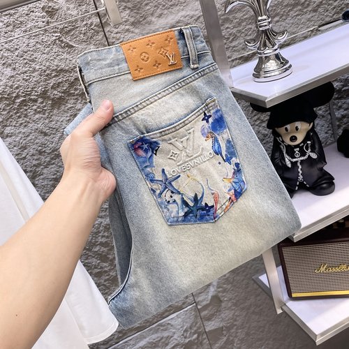 Louis Vuitton Original Single Wash Jeans with High Quality