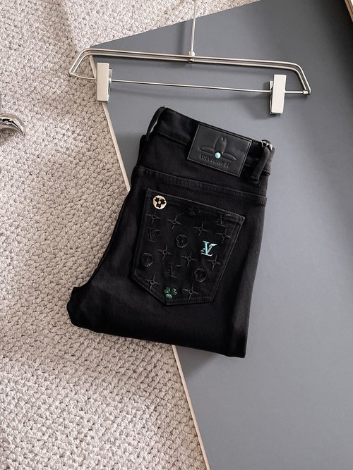 Louis Vuitton Premium Jeans with High - Elastic & Breathable Fabric