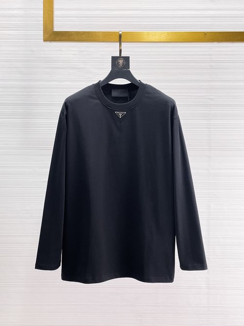 Prada High-quality Long-sleeved T-shirt with Anti-mite Material