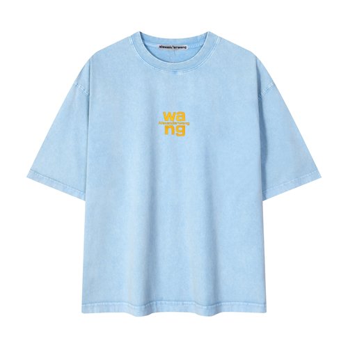 Alexander Wang Cotton Short Sleeve T-Shirt with Bold Print