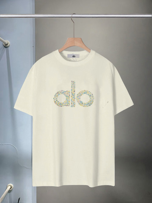 Alo 32-Count Double-Yarn Cotton Short-Sleeve T-Shirt with Rhinestones