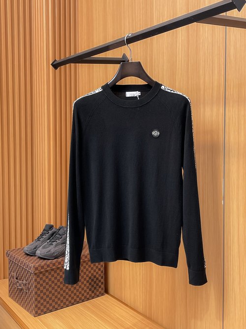 Dior New Black and White Round Neck Knit Sweater