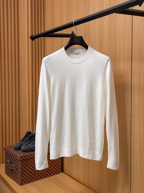 Dior New Black and White Round Neck Knit Sweater