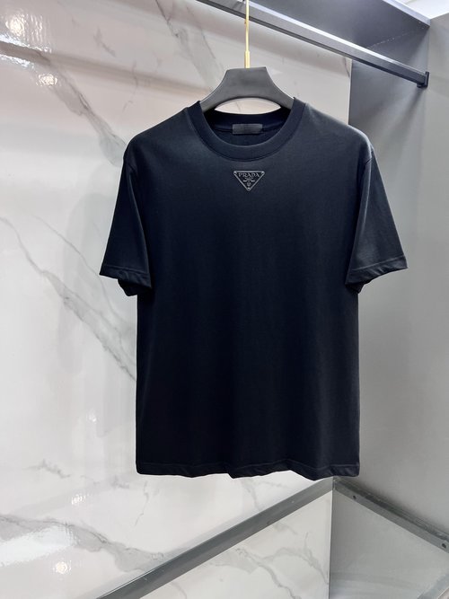 Prada Versatile Short Sleeve Shirt with Embroidery