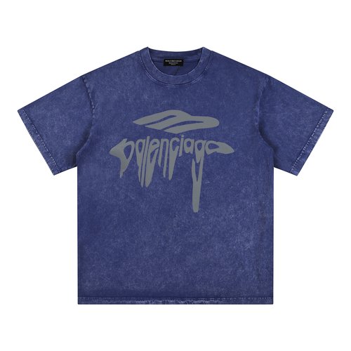 Balenciaga Cotton Short Sleeve T-Shirt with Print