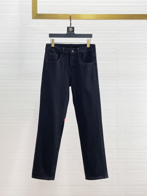 Chrome Hearts Patchwork Washed Jeans with High Elasticity