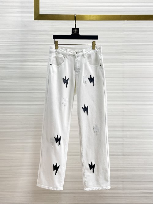 Chrome Hearts High-Quality Patchwork Denim Jeans with Breathable Fabric