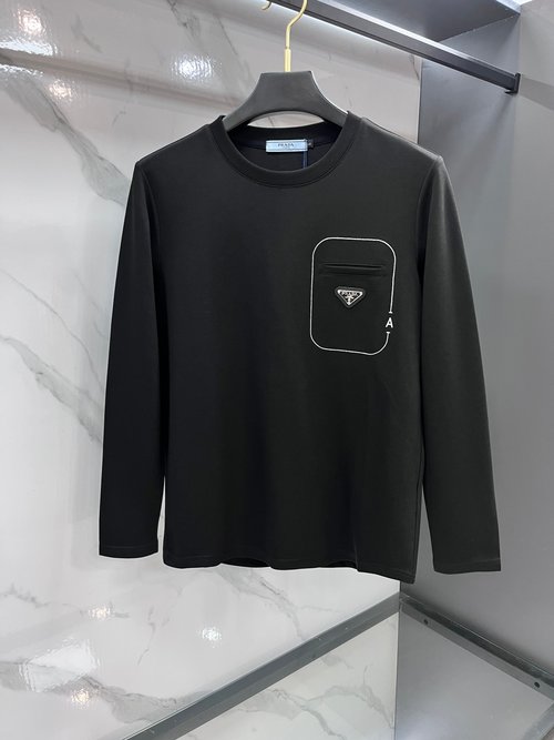 Prada Stylish Long-Sleeve Base Layer with Logo