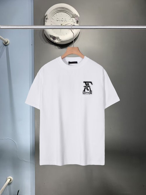 Louis Vuitton Patch Embroidery Round-Neck T-Shirt, Pure Cotton