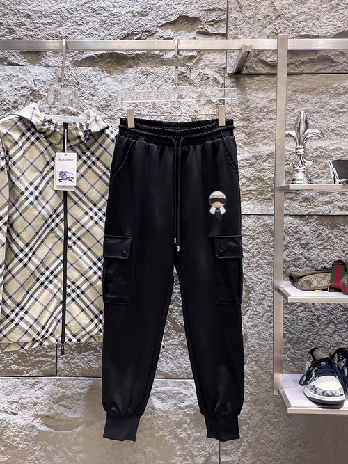Fendi Lightweight and Warm Down Pants for Outdoor Use