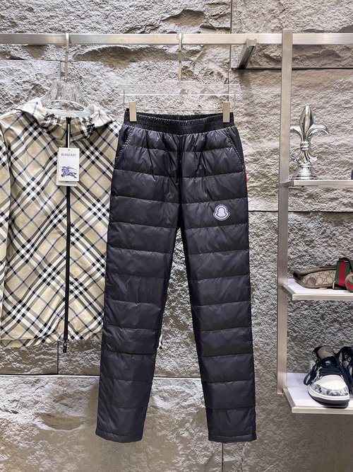 Moncler Lightweight and Warm Down Pants for Outdoor Use