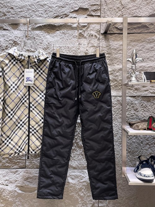 Versace Thickened Warm Down Pants for Outdoor Use