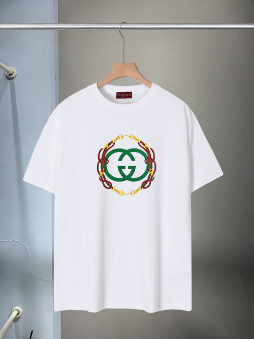 Gucci Gucci Printed Round Neck Cotton T-Shirt Collection