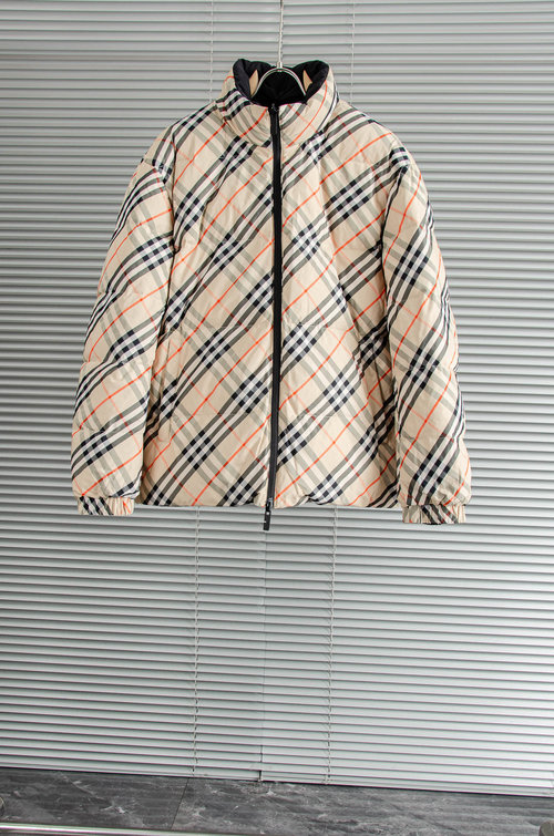 Burberry Double-sided Nylon Down Jacket with Embroidered Logo