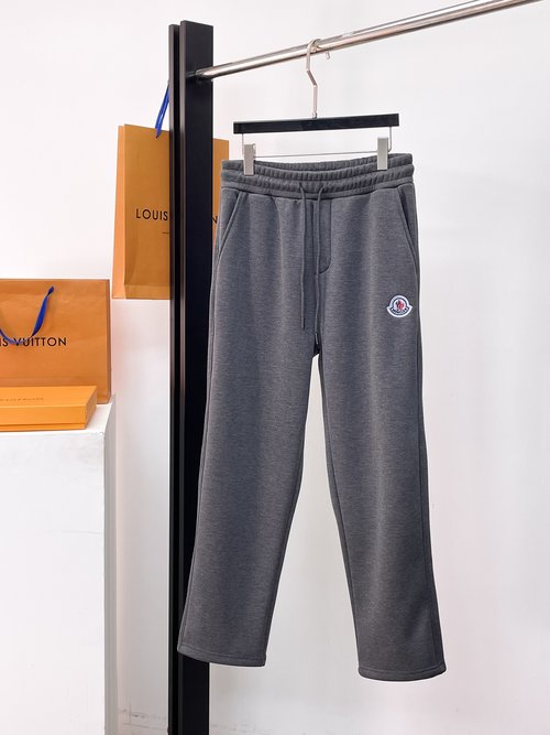 Moncler Fleece-lined Wide-leg Casual Pants