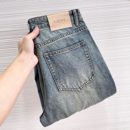 Loewe Original Design Washable Jeans with Embroidery