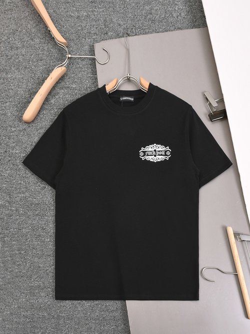 Chrome Hearts Printed Round Neck T-Shirt with Dyed Cotton