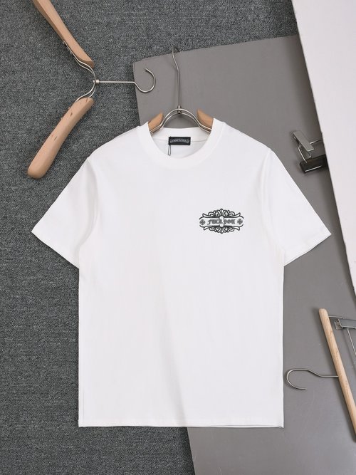 Chrome Hearts Printed Round Neck T-Shirt with Dyed Cotton