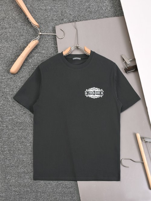 Chrome Hearts Printed Round Neck T-Shirt with Dyed Cotton