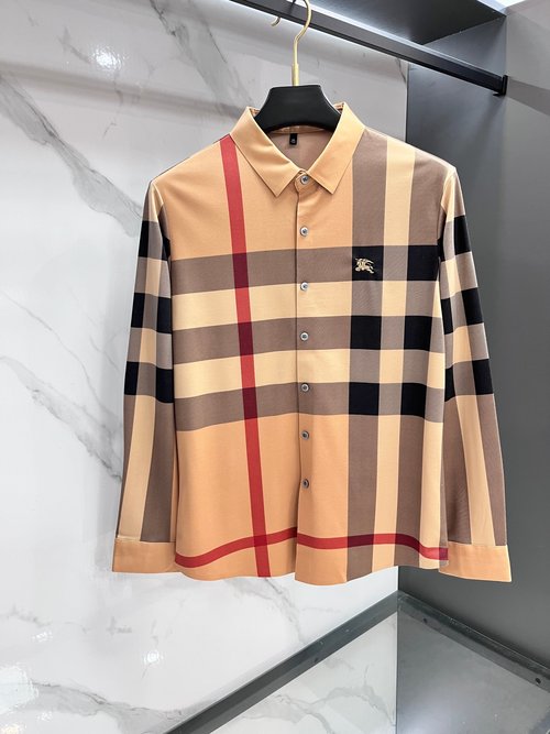 Burberry Original-Quality Checked Shirt with Laser Cutting