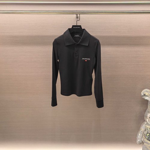 Balenciaga Red Icon修身Polo Shirt