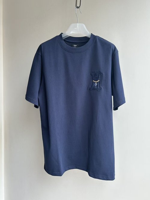 Fendi Patch Embroidered Round Neck T-Shirt
