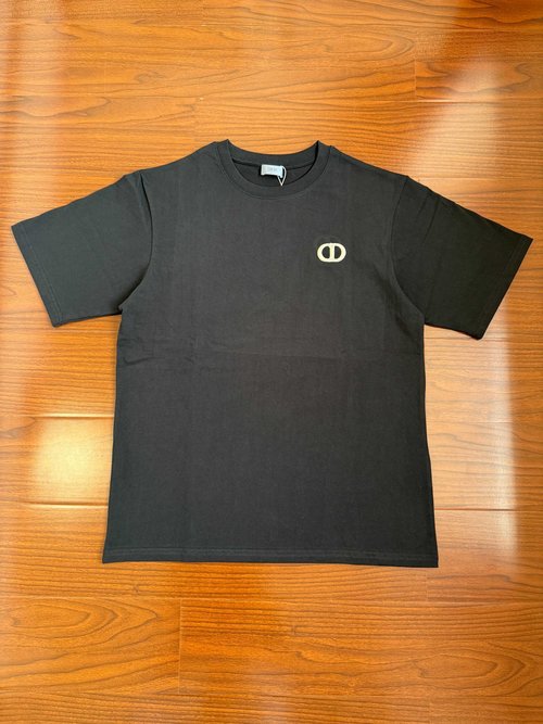 Dior Embroidered Short Sleeve T-Shirt with CD Icon