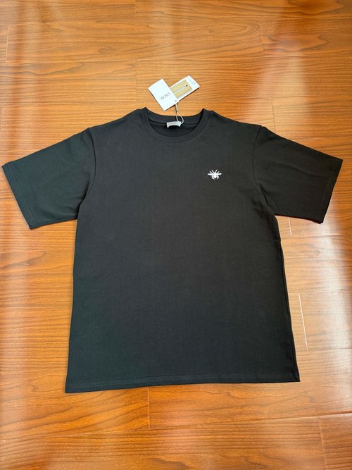 Dior Embroidered Short Sleeve T-Shirt with Bee Design