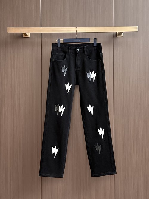 Chrome Hearts Patchwork Wash Jeans with High Comfort
