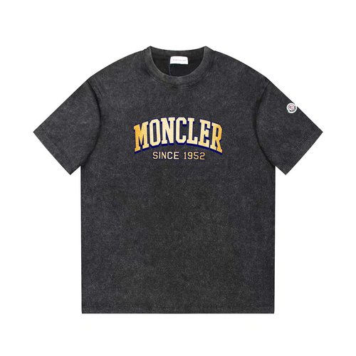 Versace Washed Short Sleeve T-Shirt with Print and Badge