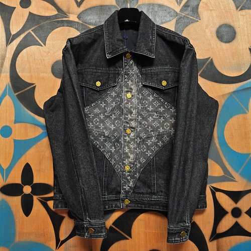 Louis Vuitton Clover Monogram Spliced Twill Denim Top