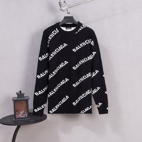 Balenciaga New Jacquard Wool Knitwear with Premium Craftsmanship