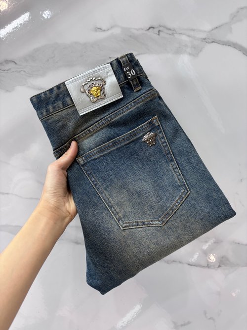 Versace Premium Customized Denim Jeans with Washing Effect