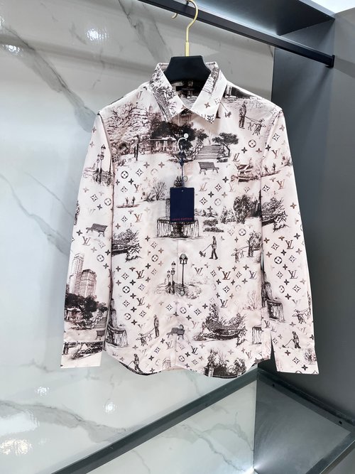 Louis Vuitton Premium Custom Long-Sleeve Shirt with Exchange Service