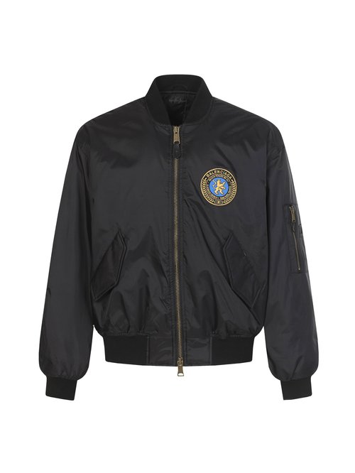 Balenciaga Full Leather Baseball Jacket with Premium Craftsmanship