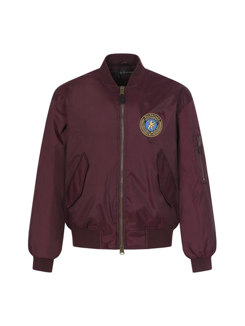 Balenciaga Full Leather Baseball Jacket with Premium Craftsmanship